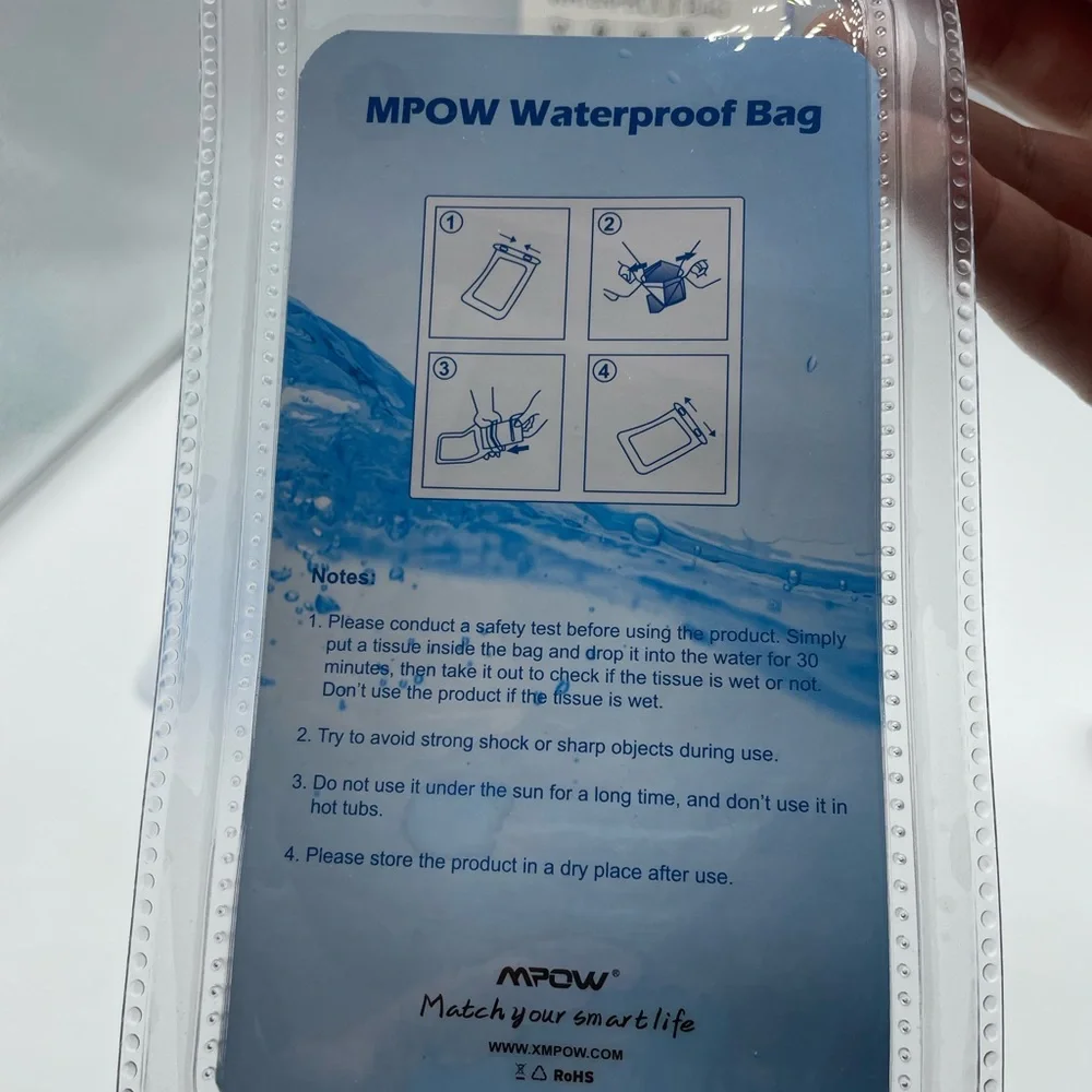 MPOW Waterproof cell phone cases one turquoise one pink